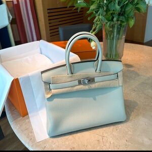 NWT Hermes Gris Neve Togo Birkin 30